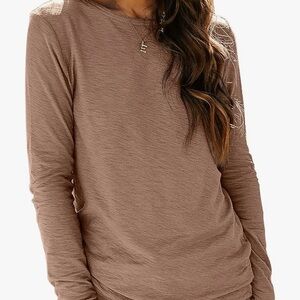 Women's Long Sleeve Brown Top